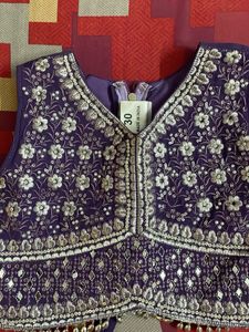 Girls Purple Lehenga Choli Set