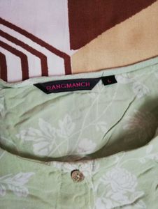 Rangmanch Light Green Floral Kurta