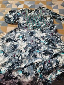 Designer Kurta Set with Embellished Neckline