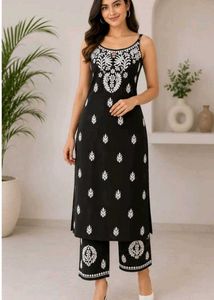pure Chikankari Lakhnowi kurti set