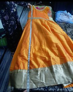 Orange Anarkali Dress
