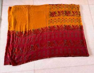 Floral Embroidered Ombre Saree With Blouse