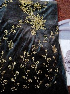Black Velvet Unstitched Suit