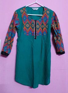 Green Short Kurti