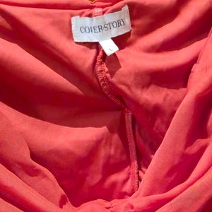 Cover Story Red Bardot Top