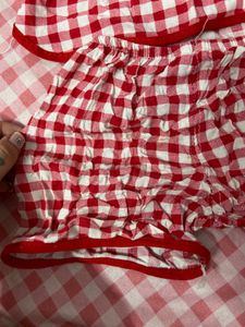 Red Gingham Pajama Set