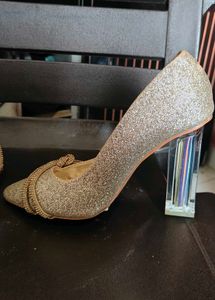Sparkly Glitter Heels with Gem Accents