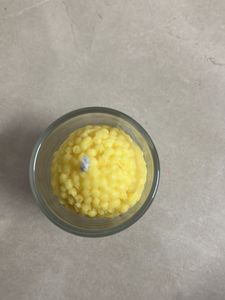 Glass Candle with Yellow Top