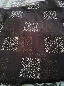 Elegant Brown &amp; Gold Saree