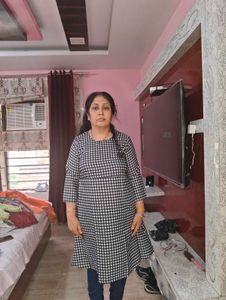 Gingham Print Tunic Top with Free Gift 🧧