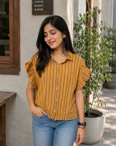 Stylish Striped Yellow Top