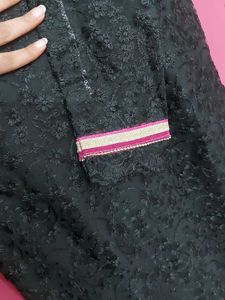 Elegant Black Lace kurti Free earrings ✨️