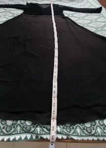 Elegant Black Frock Style Abaya