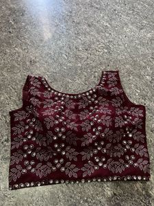 Embellished Maroon Blouse