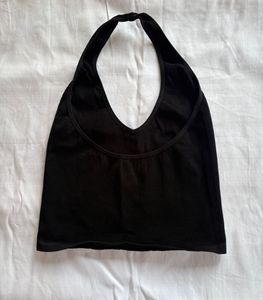 Black Halter Neck Top