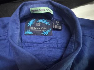 Men's Royal Blue Button-Down Shirt