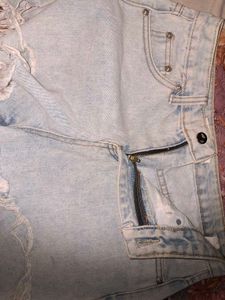 Distressed Denim Shorts