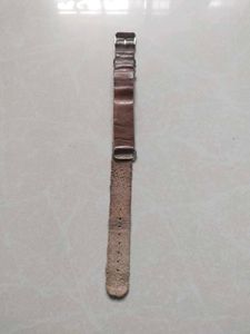 20 mm Brown Leather Watch Strap (Nato)