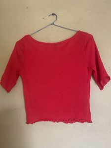 H&amp;M Ribbed Button-Up Top