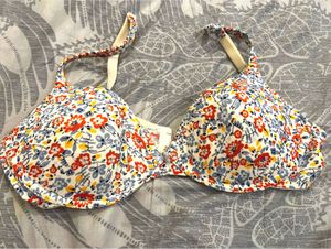 Floral Print Lightly Padded Non-Underwire Bra
