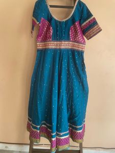 Teal &amp; Pink Indian Dress