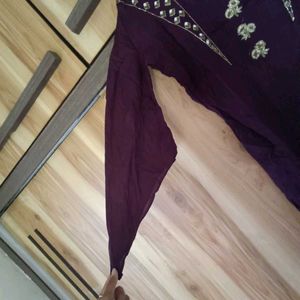 Embellished Purple Kurta