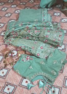 heavy cancan lehanga for wedding