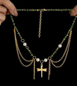 AntiTarnish,Dragonfly Charm Necklace &amp; Earring Set