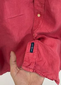 Men's Gant Red Linen Shirt