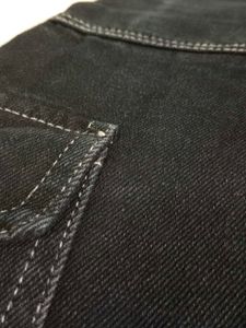 Black Cargo Pants with White Stitching
