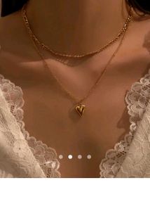 Layered Gold Heart Necklace