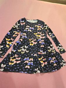 Black (Charcoal Grey) Floral Frock From H&M - USA
