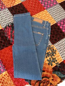 Stylish Blue Dotted Jeans