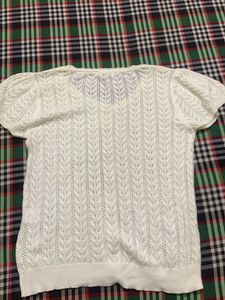 Cream Knit Button-Up Cardigan