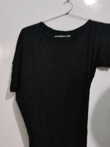 Chic Black T-Shirt Dress