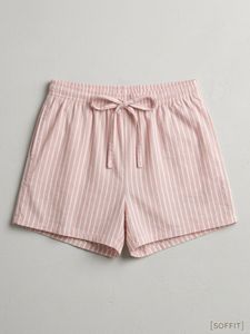 Pink Striped Sleep Shorts
