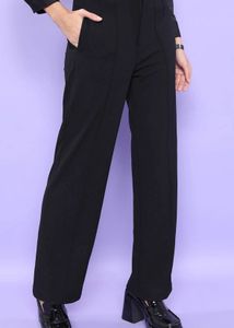 Classic Black Wide-Leg Pants