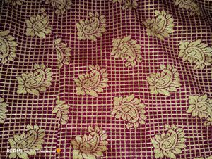 Maroon &amp; Gold Brocade Blouse