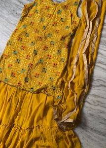 Vibrant Yellow Embroidered Kurta Set