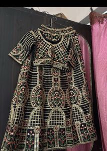 Elegant Black Embroidered Lehenga Choli
