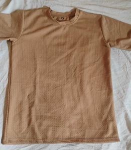 Women t shirt, nude colour stylish daily wear