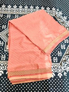 Peach Silk Saree
