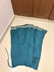 Teal Embroidered Ethnic Skirt