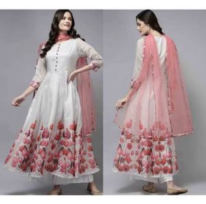 Bhama COUTURE Floral Printed Anarkali Kurta 🌸