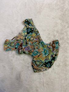 Boho Floral Print Top
