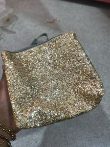 Holographic Tote Bag with Glitter Pouch