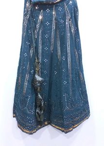 Teal Embellished Lehenga set