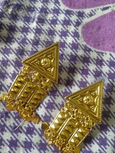 Gold-Plated Necklace and Earrings Set
