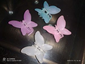 4 Pastel Butterfly Hair Clawclips
