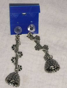 Silver Tone Drop Earrings